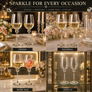 Rhinestone DIAMOND Studded Wine Glasses 16 Ounces Set
