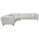 Atronia - Sectional Sofa With 4 Pillows - Beige Fabric by Unique Piece Furniture