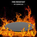 20" Inch Round Tempered Glass Table Top Black Glass 1/4" Inch Thick Round Polished Edge