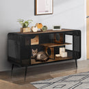 Modern Spacious Cat House Black + Brown