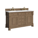 James Martin Brookfield 60" Double Bathroom Vanity, Pecan
