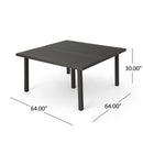 Outdoor Square Rattan Wicker Dining Table - Gray by HouseOfZazla
