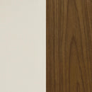 Walker Edison | Ecru and Walnut Swivel Office Chair