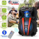 8Ó Wireless Party Speaker Subwoofer Bass Portable TWS Party Speaker w/ Microphone Support FM Radio Remote Control MMC Car Slot LED Colorful Lights