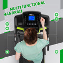 Foldable Treadmill With Incline For Home, Electric Running Machine With Speed Control, Pulse Monitor, 12 Training Programs - Black by HouseOfZazla