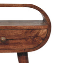 Circular Bedside Table With Open Slot - Caramel by Unique Piece Furniture