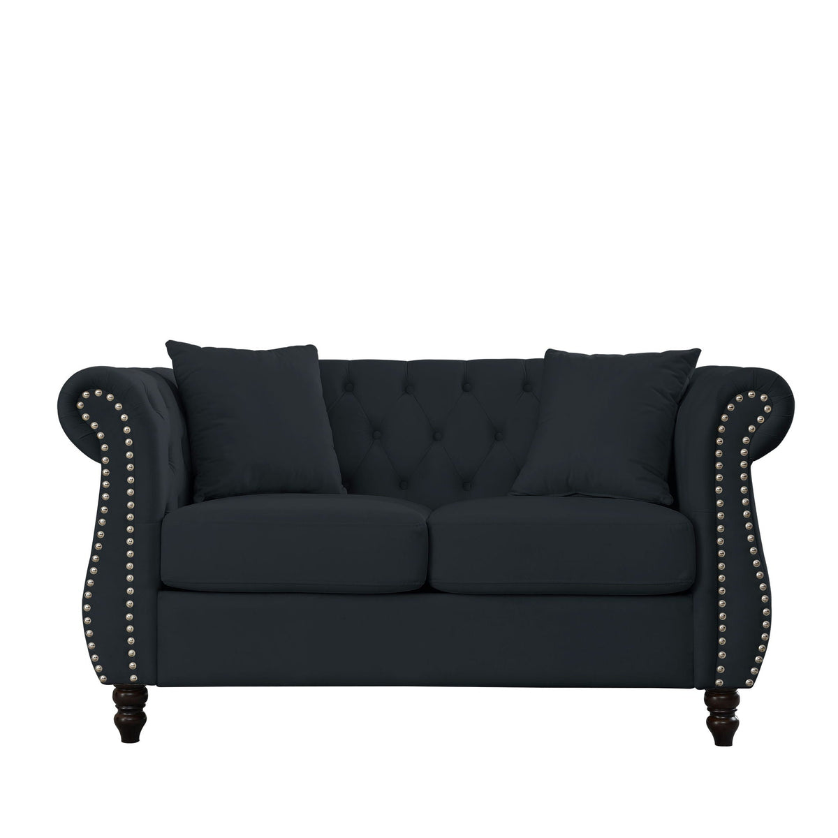 Chesterfield Sofa With Rolled Arms And Nailhead Trim, photo 4 of 40