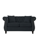 Chesterfield Sofa With Rolled Arms And Nailhead Trim by HouseOfZazla