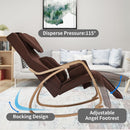 Full Massage Function Air Pressure Comfortable Relax Rocking Chair, Lounge Chair Relax Chair With Cushion - Brown by HouseOfZazla
