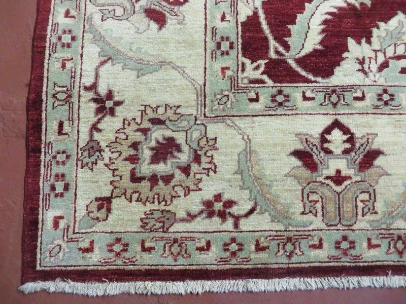 8' X 10' Vintage Fine Handmade Peshawar Agra Chobi Rug