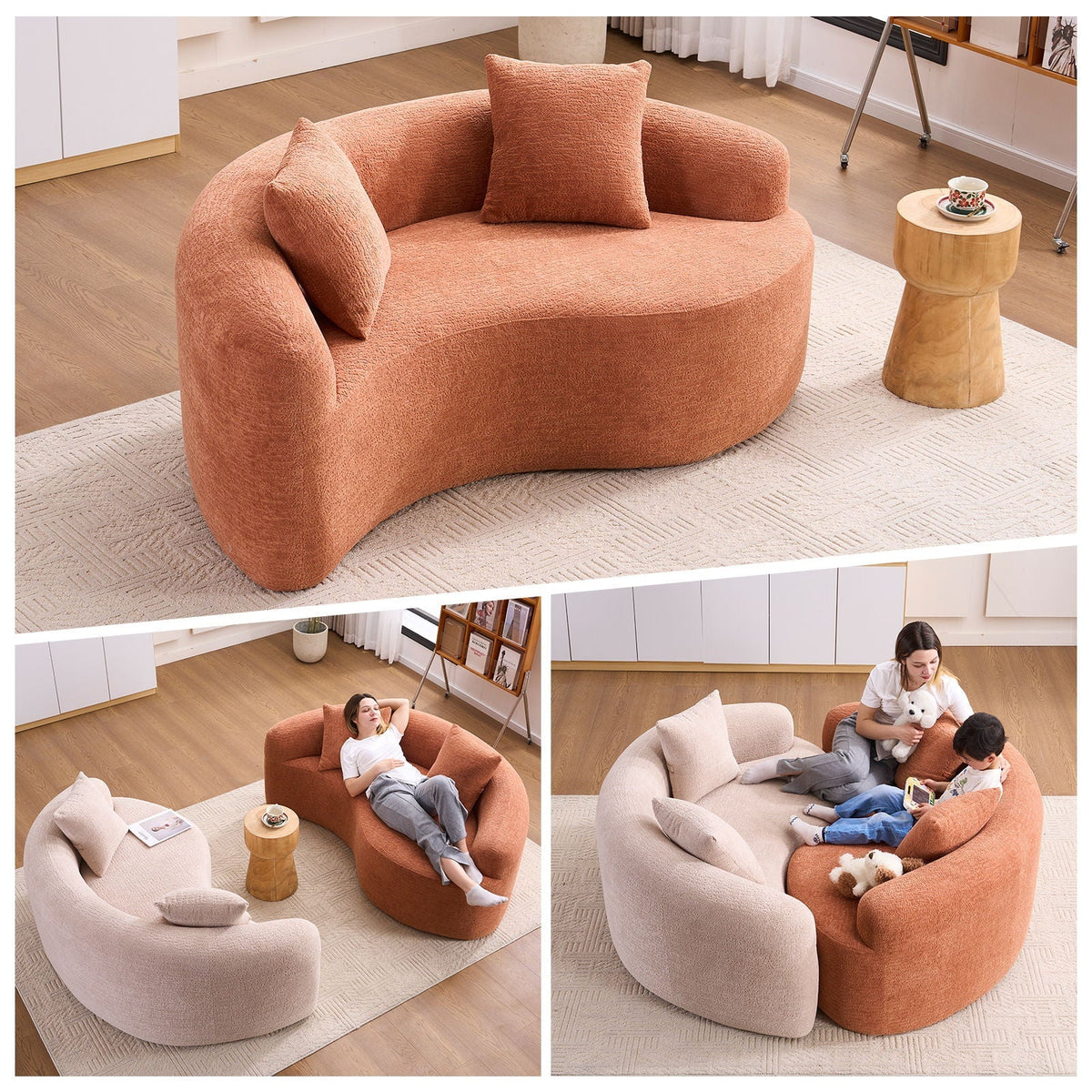 Tai Chi - Curved Dual Depth Loveseat, photo 9 of 12