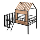 Loft Bed With Roof, Window, Guardrail, Ladder by Unique Piece Furniture