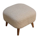 Square Footstool - Cream by HouseOfZazla