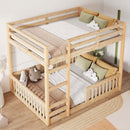 Stylish Bunk Bed With Ladder And Guardrails by Unique Piece Furniture