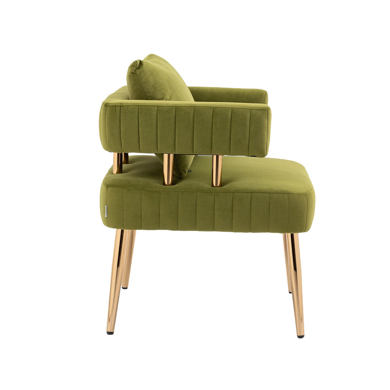 Accent Chair, leisure single chair with Golden feet