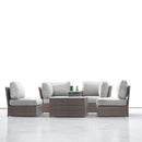 Comfortable Modern Patio Rattan Sectional Set With Cushions by Unique Piece Furniture