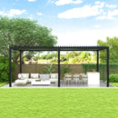 Louver Pergola Steel Louvers & Frame - Black by HouseOfZazla