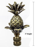 Blooming Pineapple Ceiling Fan Pull, 3"h with 12" Antiqued Brass Chain