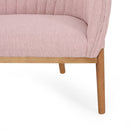 Mid Century Modern Loveseat With Channel Stitched Backrest by HouseOfZazla
