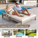 Outdoor Double Lounge Chair With 5 Position Adjustable Backrest by HouseOfZazla