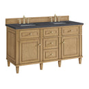 James Martin Lorelai 60" Double Bathroom Vanity, Light Natural Oak