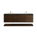 James Martin Allamari 72" Floating Double Bathroom Vanity, Sable