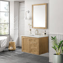 James Martin Laurent 36" Dual Mount Single Bathroom Vanity, Light Natural Oak