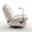 Modern Swivel Gliding Recliner Chair With Rocking Function And Phone Holder, Large Comfortable by HouseOfZazla