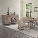 Power Ready - Buffet With Glass Cabinet Doors - Sand by HouseOfZazla