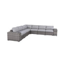 Minnesota - 9 Piece Sectional Sofa Set With Cushions - Gray Mix by HouseOfZazla