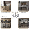 Elegant Bar Stool Set With Backrest And Footrest, Counter Height (Set of 2) by HouseOfZazla