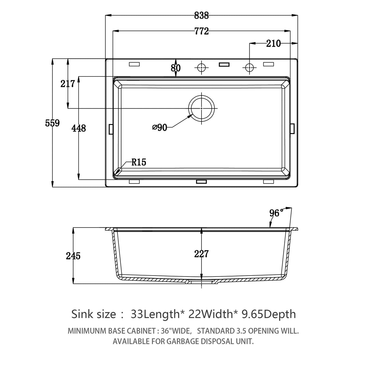 Granite Composite Quartz Kitchen Sink With Workstation Features And Drop In Design, photo 14 of 16