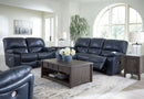 Leesworth - 3 Pc. - Power Reclining Sofa, Power Reclining Loveseat, Power Rocker Recliner - Ocean