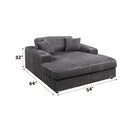 Hilde Chaise - With 2 Pillows - Dark Gray