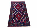 3 X 5 Vintage Handmade Tribal Wool Rug Balouchi Rug Afghan Rug Red Beige Nice