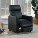 Push Back Recliner - Black by HouseOfZazla