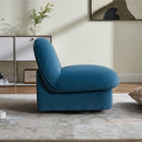 Pumpkin Shaped Swivel Accent Chair, 360 Degree Rotation For Living Room by Unique Piece Furniture