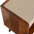 Solid Wood Bench With Upholstered Sea by Unique Piece Furniture