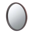 Circle Wall Mirror With Wooden Frame for Living Room