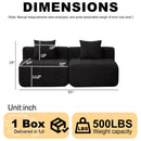 Modular Sectional Sofa With 2 Pillows, Symmetrical Design by HouseOfZazla