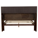 Jessica Eastern King LED Storage Bookcase Bed Cappuccino