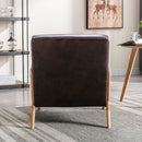 Open Framed Armchair With Cushioning Brown - Dark Brown by HouseOfZazla