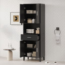 Freestanding Tall Bathroom Cabinet With Soft Close Doors And Adjustable Shelves by Unique Piece Furniture