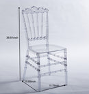 Dining Chair With Plastic Seat, Welding Chair (Set of 4) - Transparent by HouseOfZazla