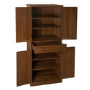 4 Door Storage Cabinet With 1 Drawer, With 4 Adjustable Inner Shelves by HouseOfZazla