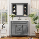 Bathroom Vanity With Top Sink, Mirror Cabinet, 2 Soft Closing Doors & 2 Drawers by Unique Piece Furniture
