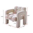 31.10" Boucle Upholstered Accent Chair by Unique Piece Furniture