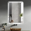 LED Bathroom Mirror Vanity Mirrors With Front Lights Wall Mounted Anti-Fog Frameless Make Up Mirror With Light Copper Free Silver Mirror Horizontal Or Vertical - Silver by HouseOfZazla