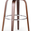 Lumos Mid Century Modern Upholstered Swivel Barstool by HouseOfZazla