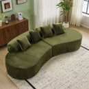 Modern Curved Sofa With Pillows by HouseOfZazla